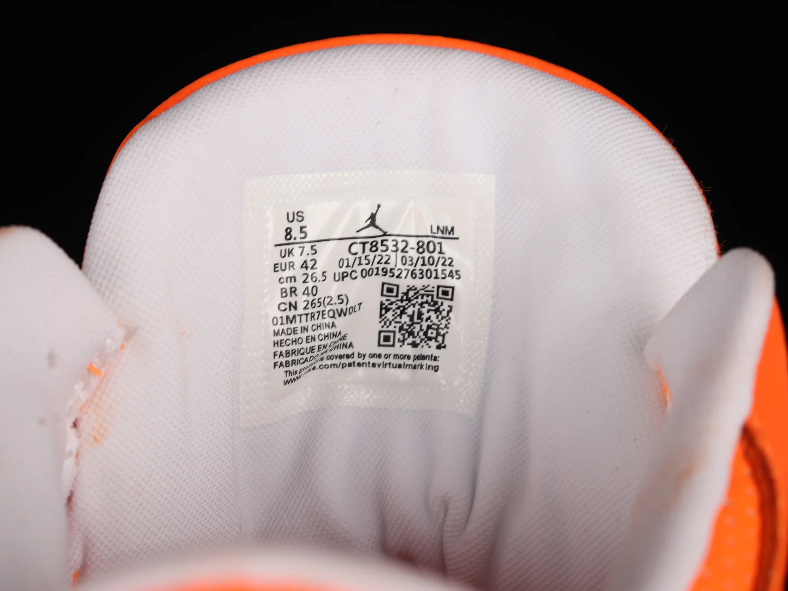 All categories Air Jordan Jordan series basketball shoes Air Jordan 3 Air Jordan 3 Retro "Orange" AJ3 Joe 3 cement orange CT8532-801